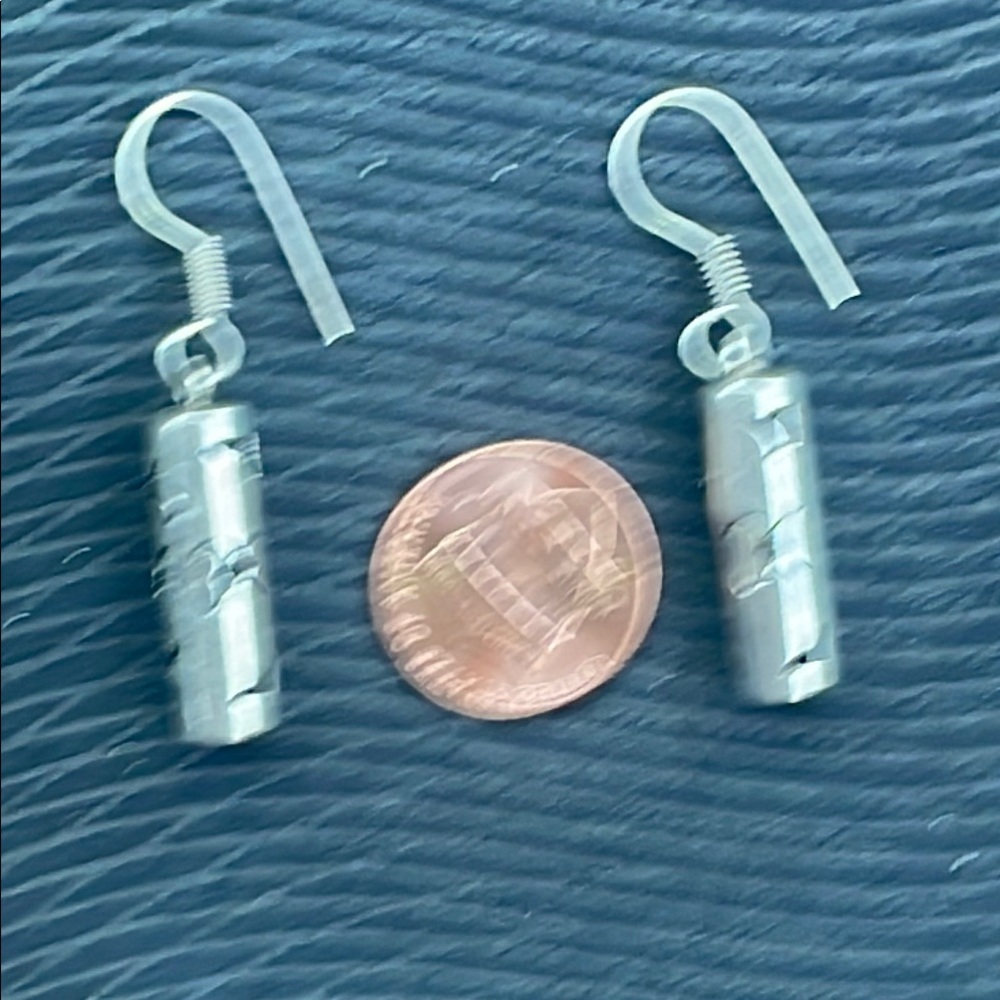 .925 Sterling DANGLY EARRINGS Mexican Silver Fine Jewelry  Vintage 1990’s - Picture 8 of 9